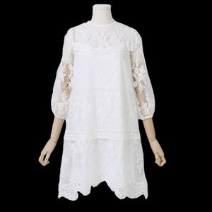 Zanzea Collection White Laced Dress. XL
